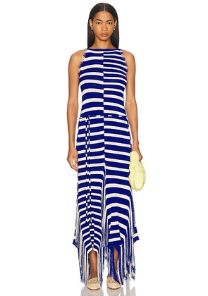 Proenza Schouler Yves Dress in Cobalt Multi - Blue. Size M (also in L).