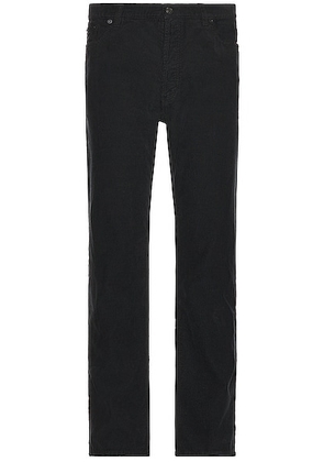 Saint Laurent Relaxed Mid Waist Corduroy Pant in Dye Black - Black. Size 32 (also in 30).