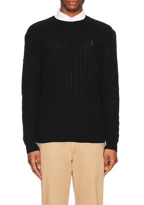 Polo Ralph Lauren Cable Sweater in Black - Black. Size XL (also in L).