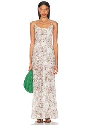 SIEDRES Nensi Dress in Multi - White,Green. Size M (also in L).