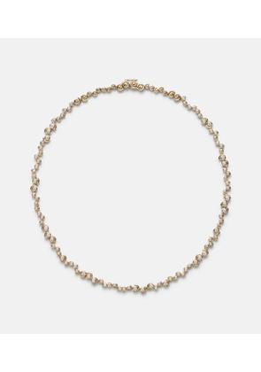 Yvonne Leon Riviere Escargot 9kt gold necklace with diamonds