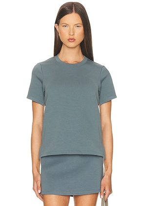 RENGGLI Slit Tee in Teal - Grey. Size M (also in ).