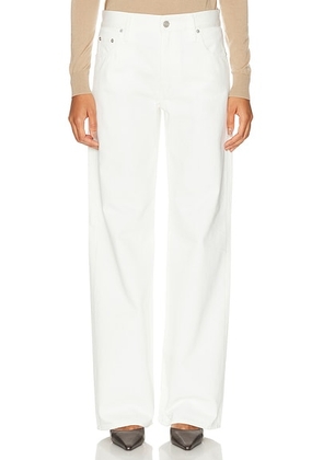 Ralph Lauren Collection Mercer Relaxed Wide-Leg Jean in Glacial White - White. Size 27 (also in 25, 29, 30).