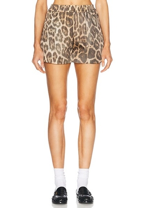 Stella McCartney Leopard Print Short in Multicolor Brown - Brown. Size 40 (also in 34).