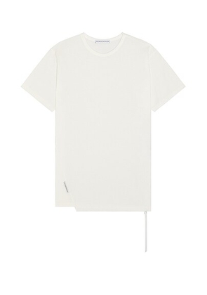 POST ARCHIVE FACTION (PAF) 8.0 Tee Center in White - White. Size S (also in M, L, XL).