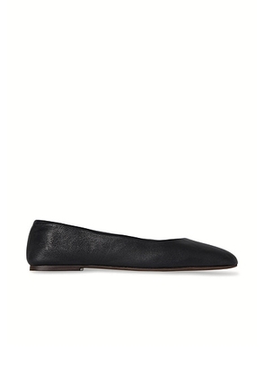 The Row Square Ballet Flat in Black - Black. Size 37 (also in 39.5).