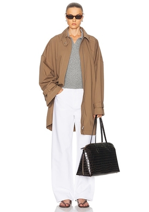 Toteme Oversized Trench Jacket in Hazel - Brown. Size 36 (also in 40).