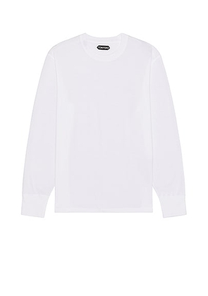 TOM FORD Crew Neck Tee in White - White. Size 50 (also in 52).