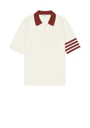 Thom Browne Rugby Short Sleeve Polo in White - White. Size 2 (also in 3).