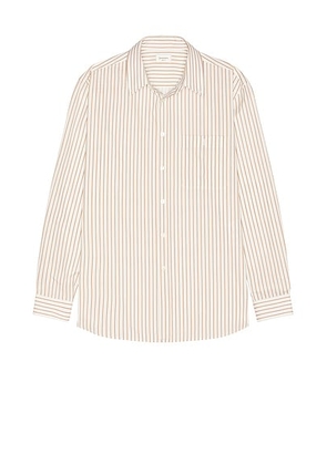 Saint Laurent Long Sleeve Shirt in Creme Caramel - Cream. Size 39 (also in 38, 40).
