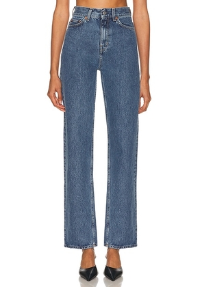 Sporty & Rich Wide Leg in Medium Blue - Blue. Size 29 (also in 24, 25).