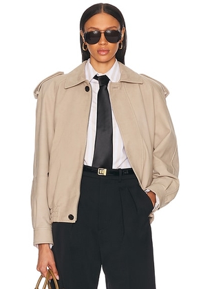 Saint Laurent Bomber Jacket in Gris Clair - Biege. Size 36 (also in ).