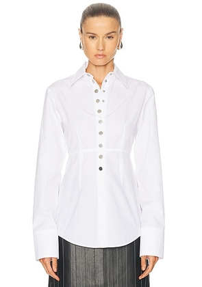 Sportmax Azoto Top in Optical White - White. Size 2 (also in 0, 4).