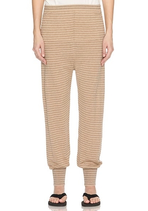 The Row Jearl Pants in Beige & Light Beige Stripe - Beige. Size M (also in L).