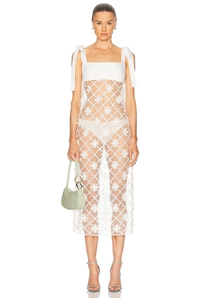 SIEDRES Tallula Dress in Multi - Ivory. Size 40 (also in ).