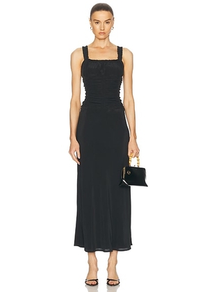 Staud Nic Silk Maxi Dress in Black - Black. Size 2 (also in 0).
