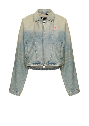 RRR123 Fathers Garden Trucker Jacket in Light Indigo - Blue. Size M (also in L).