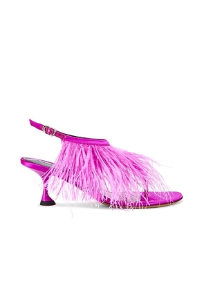 Proenza Schouler Tee Thong Feather Sandal in Fuchsia - Fuchsia. Size 36.5 (also in 36, 37, 37.5, 38, 39, 39.5, 41).