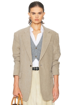 R13 Oversized Ragged Blazer in Stone - Grey. Size XS (also in M).