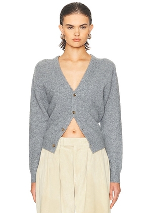 R13 Split Hem Cardigan in Light Heather Grey - Grey. Size M (also in L).