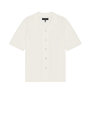 Rag & Bone Zuma Pointelle Avery Shirt in Chalk - White. Size M (also in S, XL/1X).