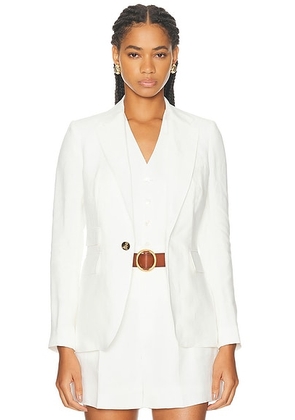 Ralph Lauren Collection Parker Linen Jacket in Cream - Cream. Size 4 (also in 6).