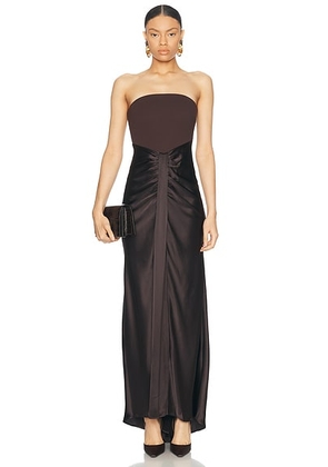 Staud Wayfaring Dress in Dark Chocolate - Brown. Size 0 (also in ).
