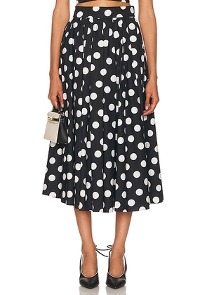SANS FAFF Eden Poplin Skirt in Polka Dot - Black. Size S (also in L, M).