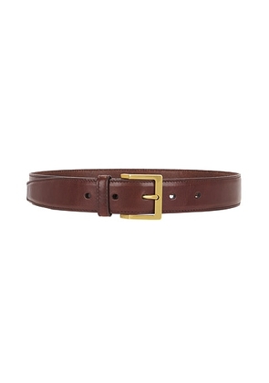 Saint Laurent Ceinture Vadim Belt in Burnt Chocolate - Chocolate. Size 70 (also in 65, 75, 80, 85, 90).