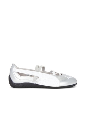 Puma Select Speedcat Ballet in Silver & White - Metallic Silver. Size 10 (also in 6, 6.5, 7, 7.5, 8, 8.5, 9, 9.5).