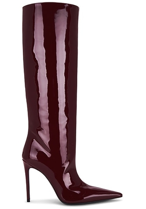 Retrofete Lyra Leather Boot in Burgundy Patent - Burgundy. Size 39 (also in 38, 40).