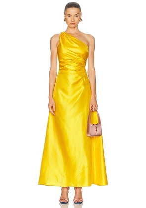 Staud Este Silk Dress in Sunset Gold - Yellow. Size 4 (also in ).