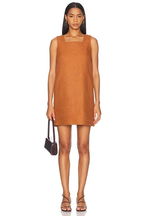 Posse Rio Mini Dress in Chestnut - Brown. Size M (also in L, XS).