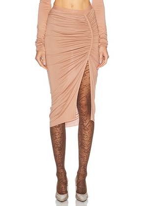 RICK OWENS LILIES Svita Knee Skirt in Nude - Blush. Size 44 (also in ).