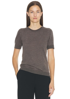 The Row Linnea Top in Faded Brown - Brown. Size XS (also in S).