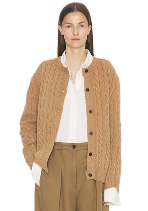 The Row Loneke Cardigan in Fawn - Brown. Size XS (also in L).
