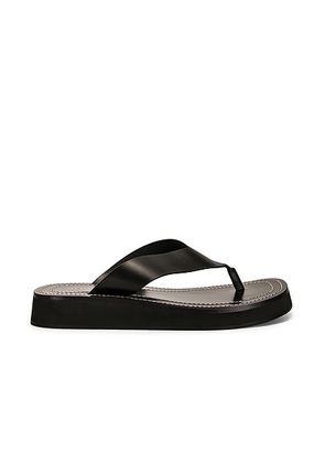 The Row Ginza Thong Sandal in Black - Black. Size 36 (also in 35.5).