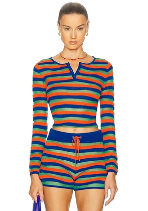 Staud Roscoe Top in Montego - Royal,Red. Size XS (also in ).