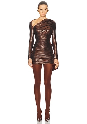 Retrofete Kaylor Dress in Pecan - Metallic Bronze. Size XL (also in XS, S).