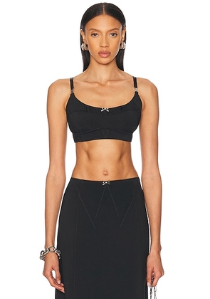 RABANNE Bralette Top in Black - Black. Size 36 (also in 34, 38, 40, 42).