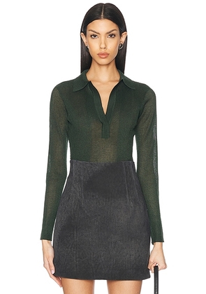 SEROYA Page Polo Top in Forest Green - Green. Size XL (also in ).