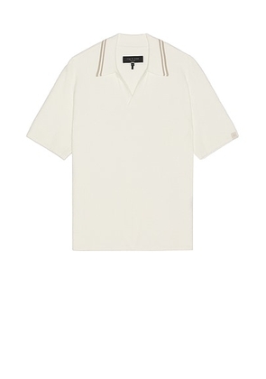 Rag & Bone Rib Johnny Polo in Ivory - Cream. Size XL/1X (also in ).