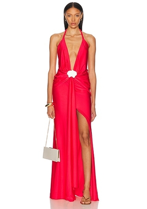 Shani Shemer Olesia Maxi Dress in Raspberry - Red. Size M (also in XS, S, L).