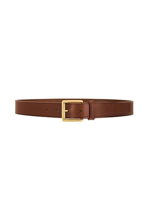Saint Laurent Vegan Leather Belt in Dark Wet Clay - Brown. Size 70 (also in 85, 75, 80, 90).