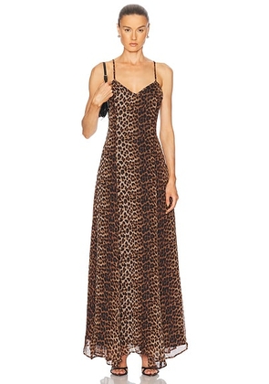 SPRWMN Bias Maxi Dress in Jaguar - Brown. Size S (also in XS, L).