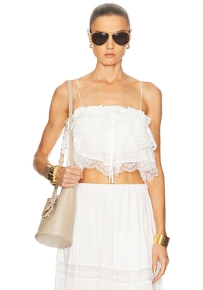 Ronny Kobo Carlton Top in Ivory - Ivory. Size M (also in L, S).