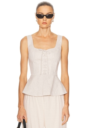 Ronny Kobo Catalan Top in Natural - Neutral. Size L (also in ).