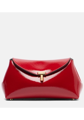 Toteme T-Lock Mini patent leather clutch