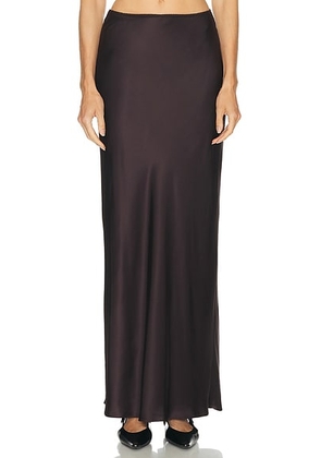 SABLYN Grace Bias Cut Maxi Skirt in Oak Tree - Wine. Size M (also in L, XS).