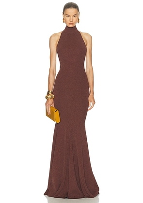 Retrofete Kimbra Dress in Metallic Espresso - Brown. Size M (also in L, S, XL, XS).